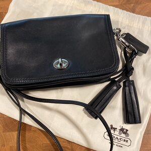 Coach Legacy purse  Black with silver hardware  Super clean